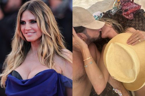 Siêu mẫu Heidi Klum tình tứ 'khóa môi' chồng kém 16 tuổi