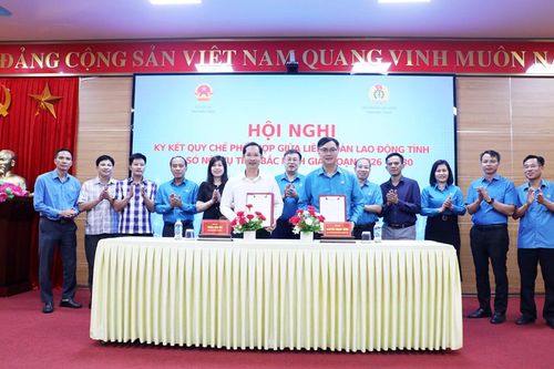Bắc Ninh: Liên đoàn Lao động tỉnh và Sở Nội vụ ký quy chế phối hợp giai đoạn 2026-2030