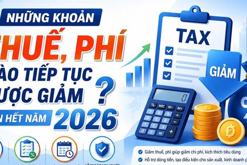 Những khoản thuế, phí nào tiếp tục được giảm đến hết năm 2026?