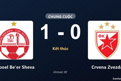 Thống kê trận đấu Hapoel Be'er Sheva 1-0 Crvena Zvezda: Zahi Ahmed tỏa sáng, Hapoel Be'er Sheva giành trọn 3 điểm