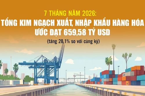 Infographics: Tổng kim ngạch xuất, nhập khẩu hàng hóa cả nước đạt 659,58 tỷ USD