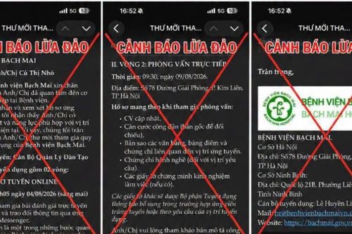 Bệnh viện Bạch Mai cảnh báo giả mạo thông tin tuyển dụng