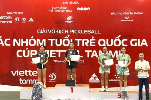 Cao Bằng giành Huy chương Vàng tại Giải Vô địch Pickleball các nhóm tuổi trẻ Quốc gia năm 2026 (vòng 3)
