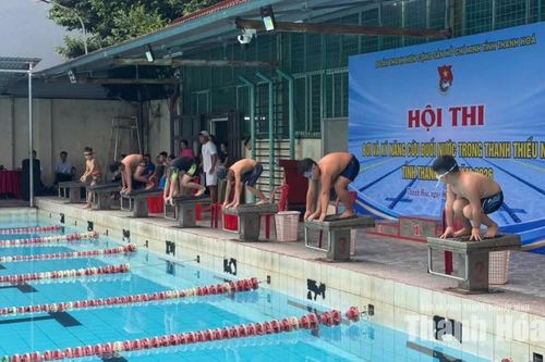 Gần 150 vận động viên tham gia Hội thi Bơi và kỹ năng cứu đuối nước năm 2026