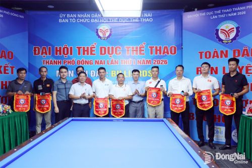 Khai mạc Giải Billiards Đại hội Thể dục thể thao thành phố Đồng Nai lần thứ I năm 2026