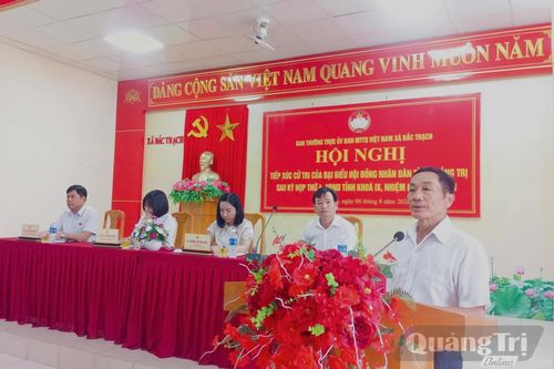 Đại biểu HĐND tỉnh tiếp xúc cử tri tại xã Bắc Trạch