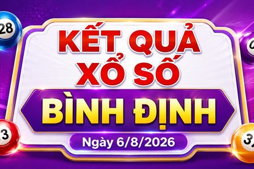 XSBDI 6/8 - Kết quả xổ số Bình Định hôm nay 6/8/2026