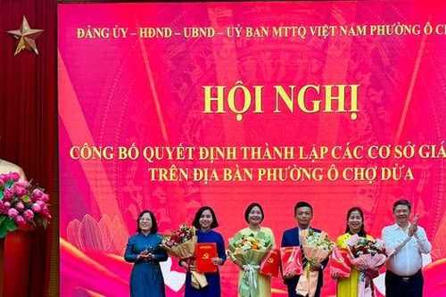 Phường Ô Chợ Dừa thành lập 4 trường công lập sau sắp xếp
