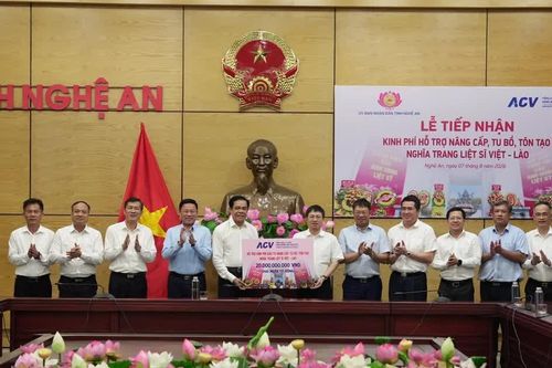 ACV trao 20 tỷ đồng hỗ trợ nâng cấp Nghĩa trang liệt sĩ quốc tế Việt – Lào: Chung tay gìn giữ, lan tỏa đạo lý 'Uống nước nhớ nguồn'