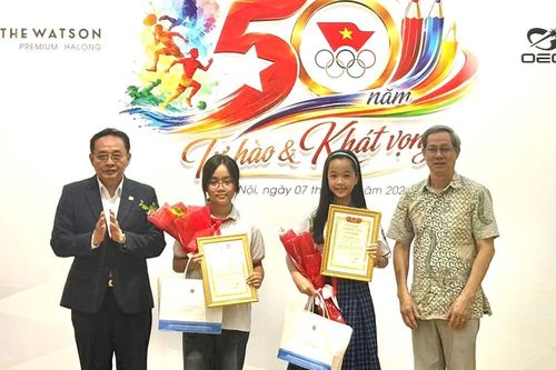 Trao giải cuộc thi vẽ tranh 'Sắc màu Olympic Việt Nam - 50 năm tự hào & khát vọng'