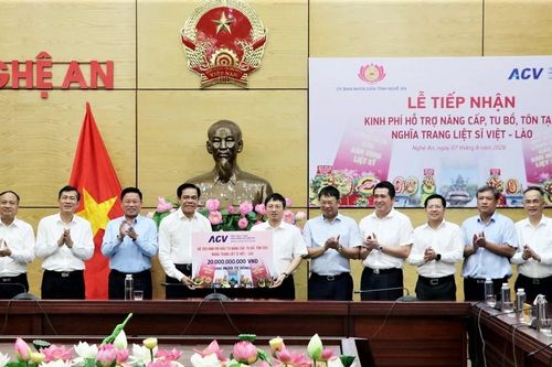 ACV hỗ trợ 20 tỷ đồng nâng cấp, tu bổ, tôn tạo Nghĩa trang Liệt sĩ Việt-Lào