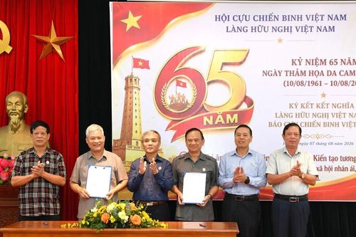 Làng Hữu nghị Việt Nam kỷ niệm 65 năm thảm họa da cam, ký kết nghĩa với Báo Cựu chiến binh Việt Nam