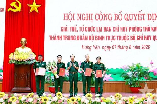 Bộ CHQS các tỉnh, thành phố trên địa bàn Quân khu 3: Giải thể, tổ chức lại Ban chỉ huy Phòng thủ khu vực
