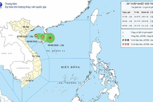 Áp thấp nhiệt đới ít có khả năng mạnh lên thành bão, Vịnh Bắc Bộ gió giật cấp 8