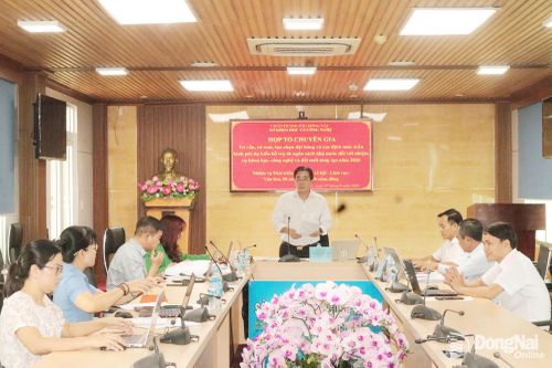 Làm việc với tổ chuyên gia, doanh nghiệp về giải pháp thúc đẩy nhiệm vụ khoa học, công nghệ