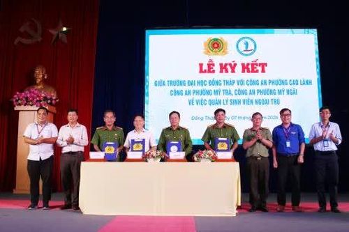 Trường Đại học Đồng Tháp ký kết phối hợp quản lý sinh viên ngoại trú