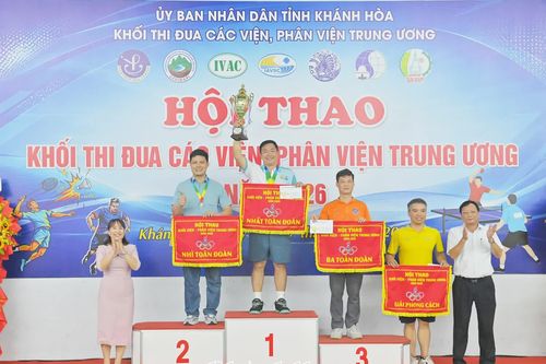 Hội thao Khối thi đua các viện, phân viện Trung ương năm 2026: Phân viện Chăn nuôi và Thú y miền Trung đoạt giải nhất toàn đoàn
