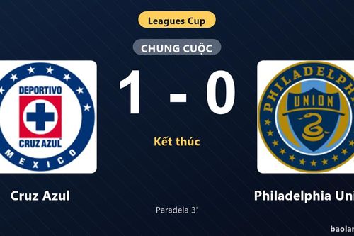 Thống kê trận đấu Cruz Azul 1-0 Philadelphia Union: J. Paradela tỏa sáng, Cruz Azul giành trọn 3 điểm