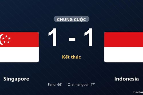 Thống kê trận đấu Singapore 1-1 Indonesia: Singapore vào bán kết
