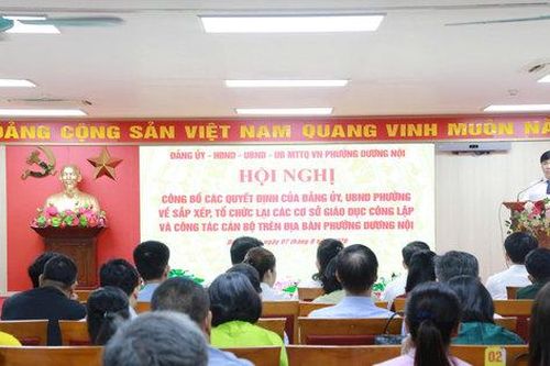 Phường Dương Nội còn 8 trường công lập sau sắp xếp