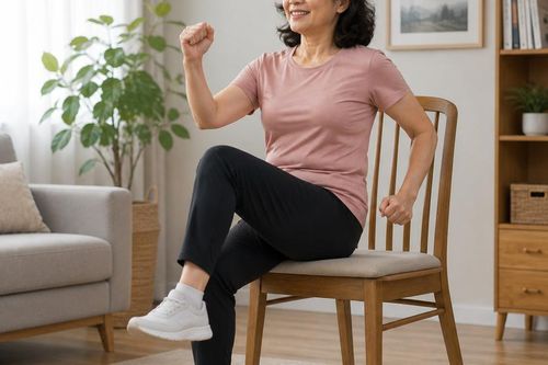 4 bài tập trên ghế giúp ngăn ngừa bụng chảy xệ sau tuổi 55