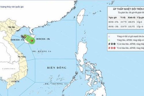 Áp thấp nhiệt đới gây biển động mạnh