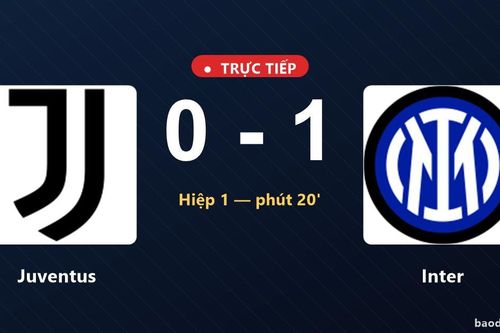TRỰC TIẾPTrực tiếp Juventus vs Inter: Inter mở tỷ số