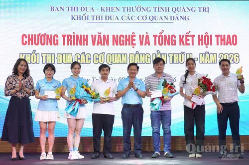 Tổng kết trao giải hội thao Khối thi đua các cơ quan Đảng tỉnh lần thứ II-năm 2026