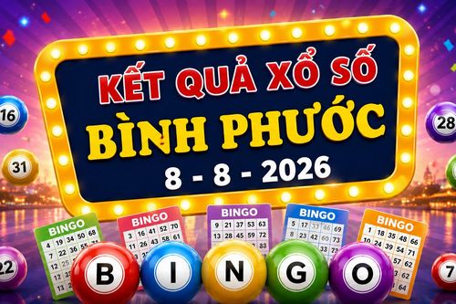 XSBP 8/8 - Kết quả xổ số Bình Phước hôm nay 8/8/2026