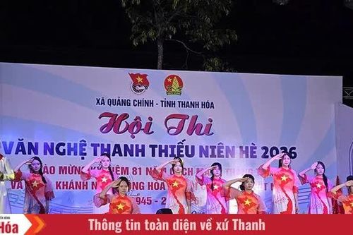 Sôi nổi hội thi văn nghệ Thanh thiếu niên hè năm 2026 xã Quảng Chính