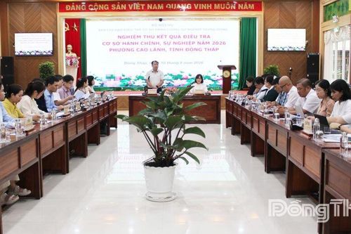 Đoàn nghiệm thu Trung ương kiểm tra kết quả điều tra cơ sở hành chính, sự nghiệp tại phường Cao Lãnh