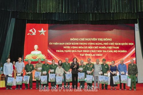 Phó Chủ tịch Quốc hội Nguyễn Thị Hồng thăm, tặng quà nạn nhân chất độc da cam và hộ nghèo tại xã Bình Lư