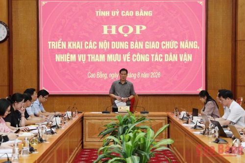 Bàn giao công tác dân vận từ Ban Tuyên giáo và Dân vận Tỉnh ủy sang Đảng ủy MTTQ tỉnh