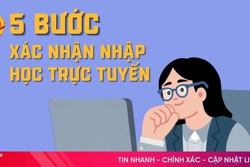[Infographic] 5 bước xác nhận nhập học trực tuyến trên hệ thống của Bộ GD&ĐT