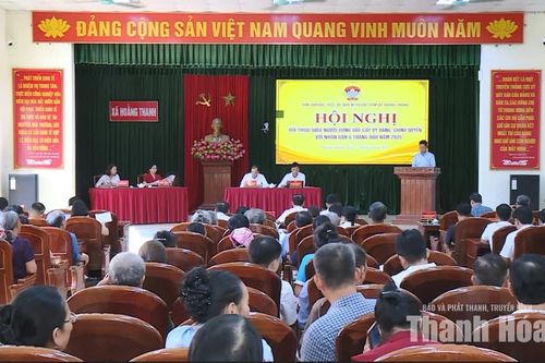 Xã Hoằng Thanh lần đầu tổ chức đối thoại giữa người đứng đầu với Nhân dân