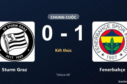 Thống kê trận đấu Sturm Graz 0-1 Fenerbahçe: Talisca tỏa sáng, Fenerbahçe giành trọn 3 điểm