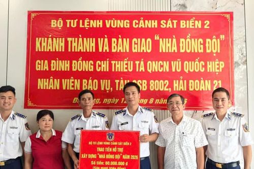 Bộ Tư lệnh Vùng Cảnh sát biển 2 khánh thành, bàn giao 'Nhà đồng đội'