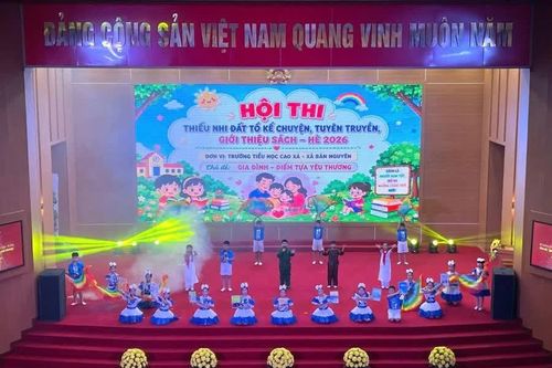 Sôi nổi Hội thi Thiếu nhi Đất Tổ kể chuyện, tuyên truyền giới thiệu sách hè 2026