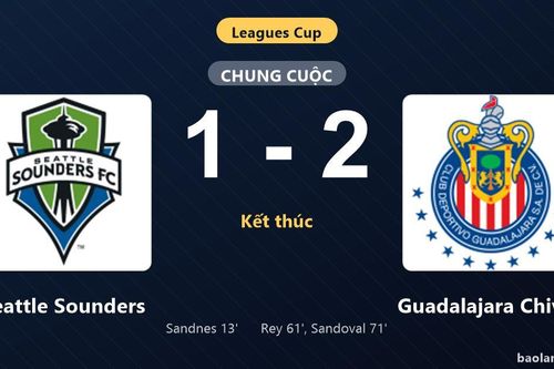 Thống kê trận đấu Seattle Sounders 1-2 Guadalajara Chivas: Guadalajara Chivas ngược dòng ngoạn mục