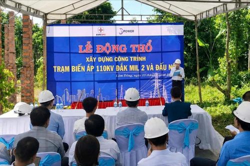 Khởi công công trình Trạm biến áp 110kV Đắk Mil 2 và đấu nối