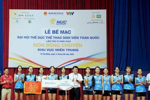 Bế mạc vòng loại bóng chuyền Đại hội Thể dục Thể thao Sinh viên toàn quốc khu vực miền Trung