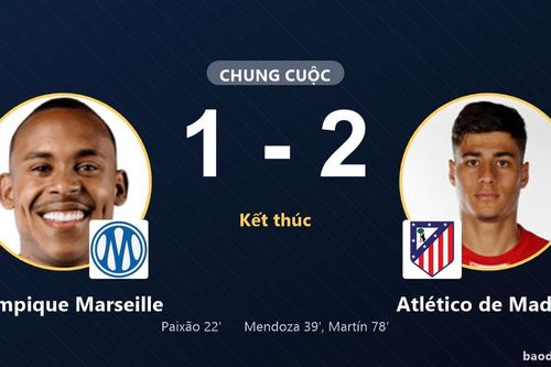 Bị Marseille dẫn trước, Atlético de Madrid ngược dòng thắng 2-1 tại Vélodrome