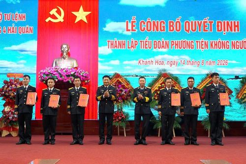 Vùng 4 Hải quân công bố quyết định thành lập Tiểu đoàn Phương tiện không người lái