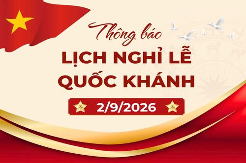 Thông báo nghỉ lễ và treo cờ Tổ quốc dịp Quốc khánh 2-9