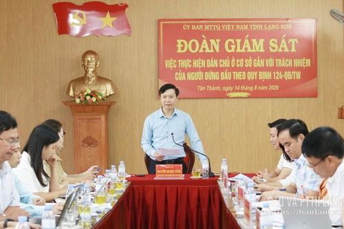 Giám sát việc thực hiện dân chủ ở cơ sở gắn với trách nhiệm của người đứng đầu tại xã Tân Thành