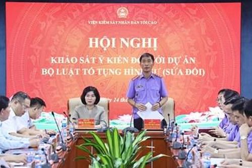 VKSND tối cao khảo sát ý kiến về dự án Bộ luật Tố tụng hình sự (sửa đổi)