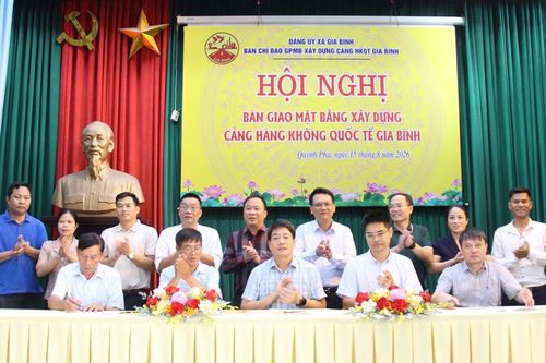 Bắc Ninh: Xã Gia Bình bàn giao 6,46 ha mặt bằng xây dựng dự án Cảng hàng không quốc tế