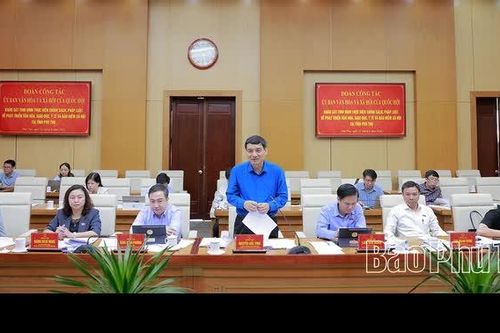 Ủy ban Văn hóa và Xã hội của Quốc hội khảo sát tại tỉnh Phú Thọ