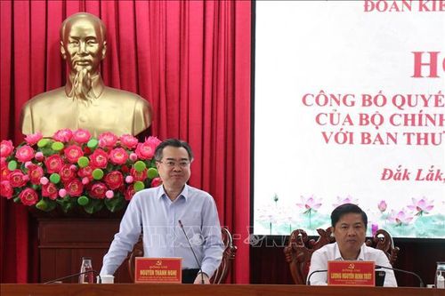 Kiểm tra, giám sát công tác cán bộ đối với Ban Thường vụ Tỉnh ủy Đắk Lắk