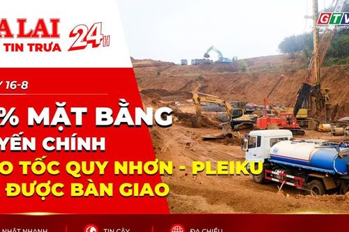 Điểm tin trưa: 91% mặt bằng tuyến chính cao tốc Quy Nhơn - Pleiku đã được bàn giao